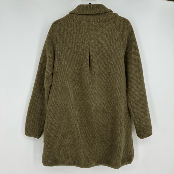 Craghoppers Womens Chunky Cardigan Coat Size M Wool Blend Lagenlook Green Cabin - Picture 10 of 14